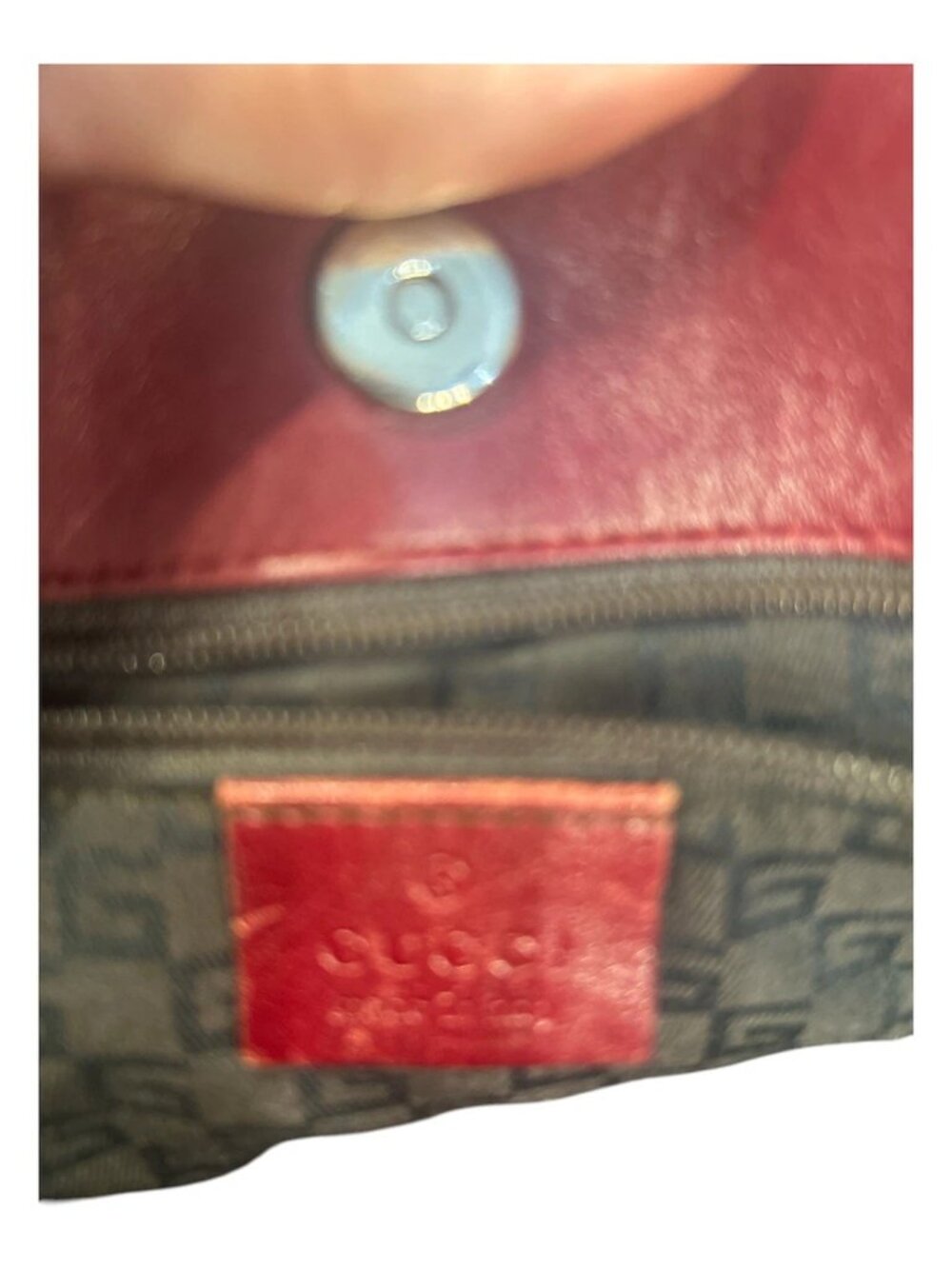 Gucci Horsebit Accent Leather Shoulder Bag Red Leather Vintage & Rare Authentic - Picture 5 of 7